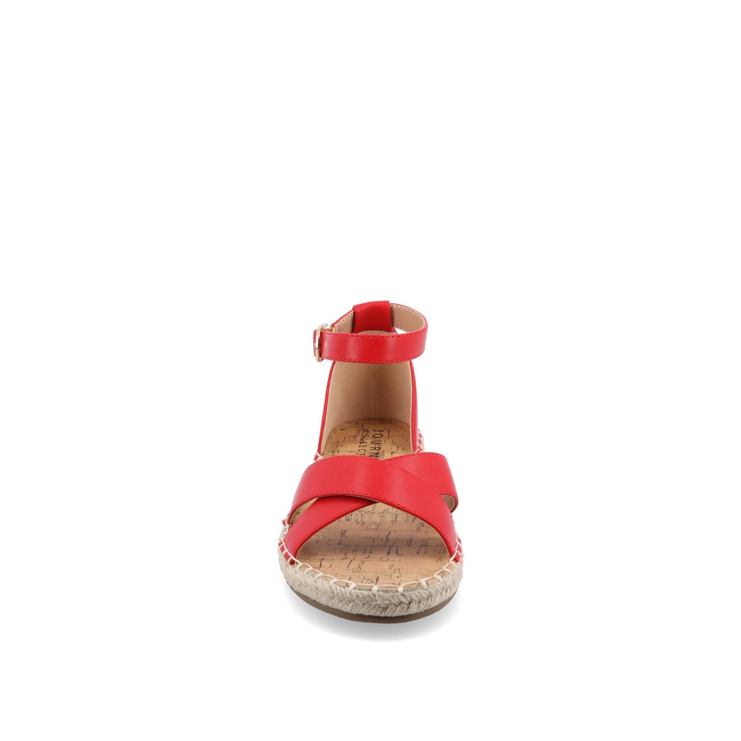 Journee LYDDIA ESPADRILLE SANDALS IN VEGAN LEATHER - Red