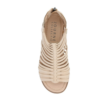 Journee DELILAH GLADIATOR SANDALS IN VEGAN LEATHER - Nude