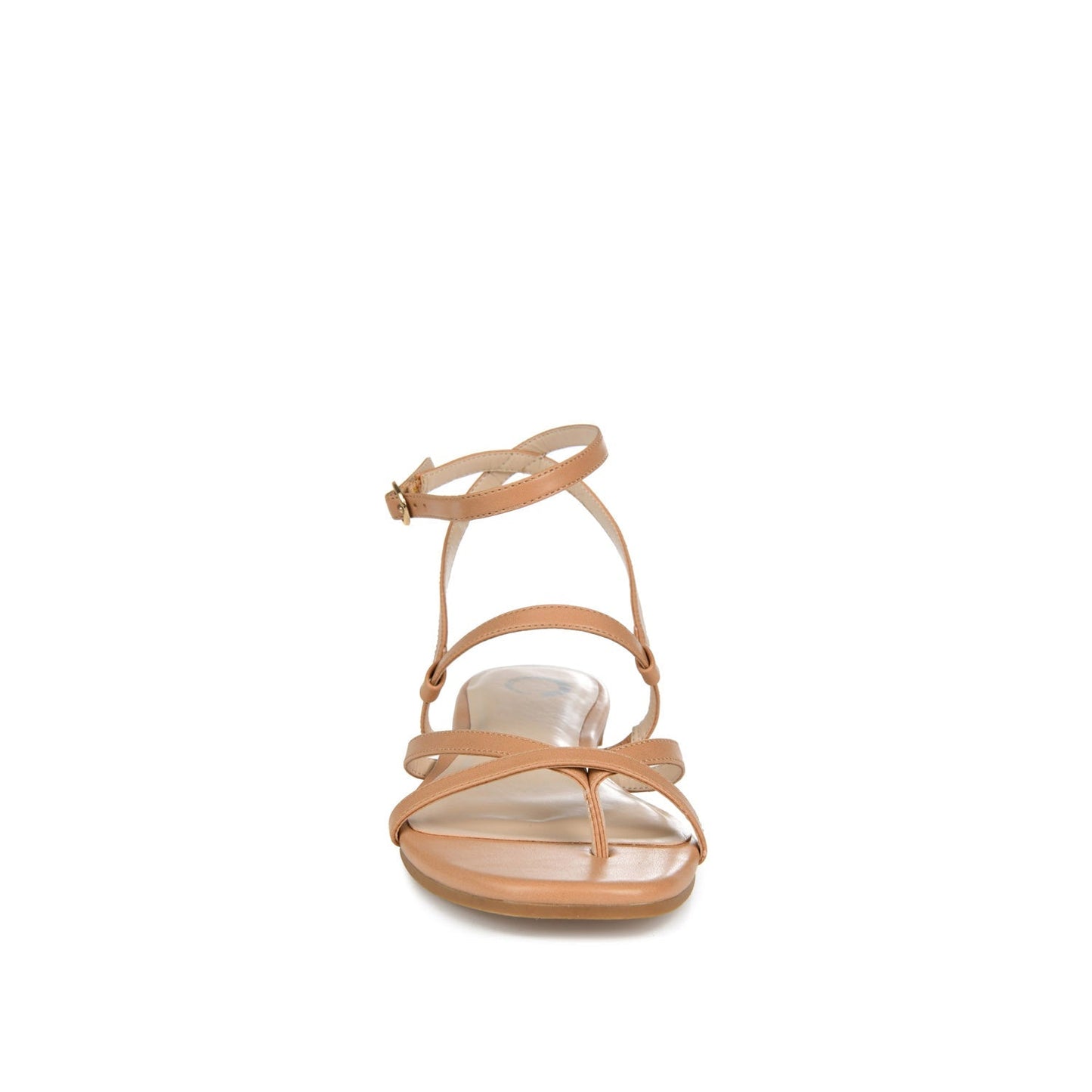 Journee SERISSA CRISSCROSS SANDAL IN VEGAN LEATHER - Tan