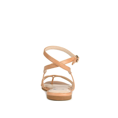 Journee SERISSA CRISSCROSS SANDAL IN VEGAN LEATHER - Tan