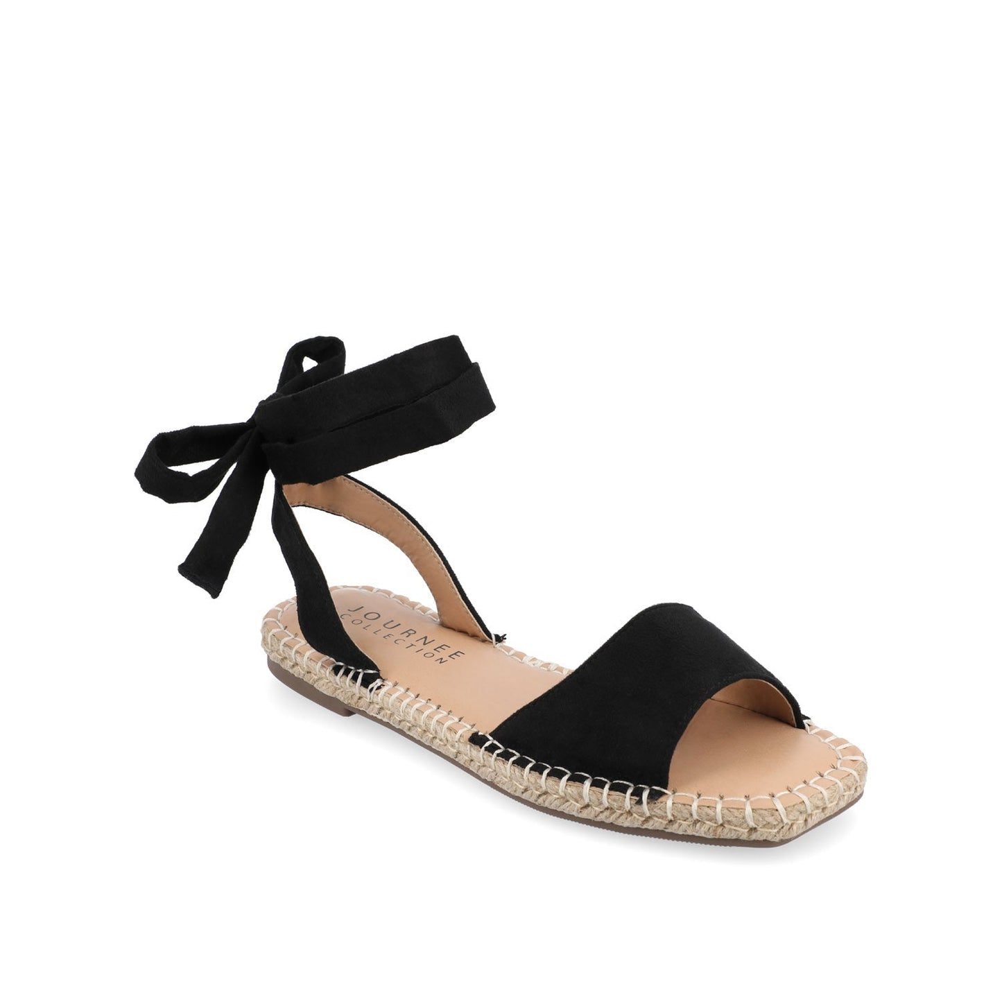 Journee EMELIE MULTI STRAP ESPADRILLE SANDALS - Black