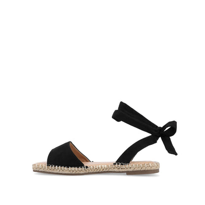 Journee EMELIE MULTI STRAP ESPADRILLE SANDALS - Black