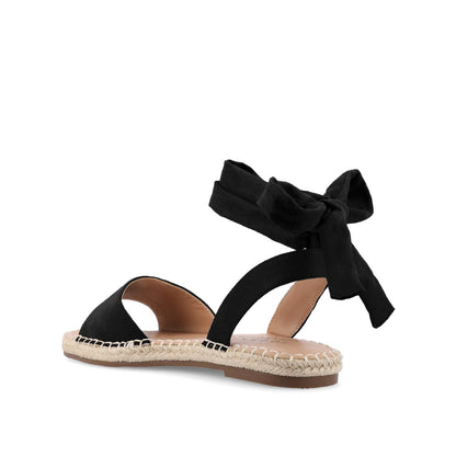 Journee EMELIE MULTI STRAP ESPADRILLE SANDALS - Black