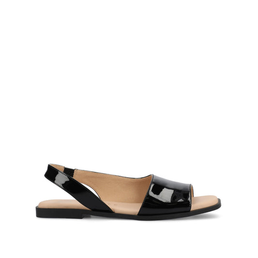 Journee BRINSLEY CUTOUT SANDALS IN PATENT - Black Patent