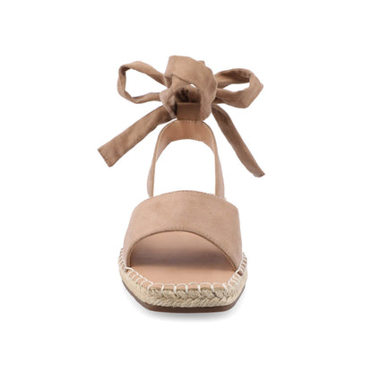 Journee EMELIE MULTI STRAP ESPADRILLE SANDALS - Tan