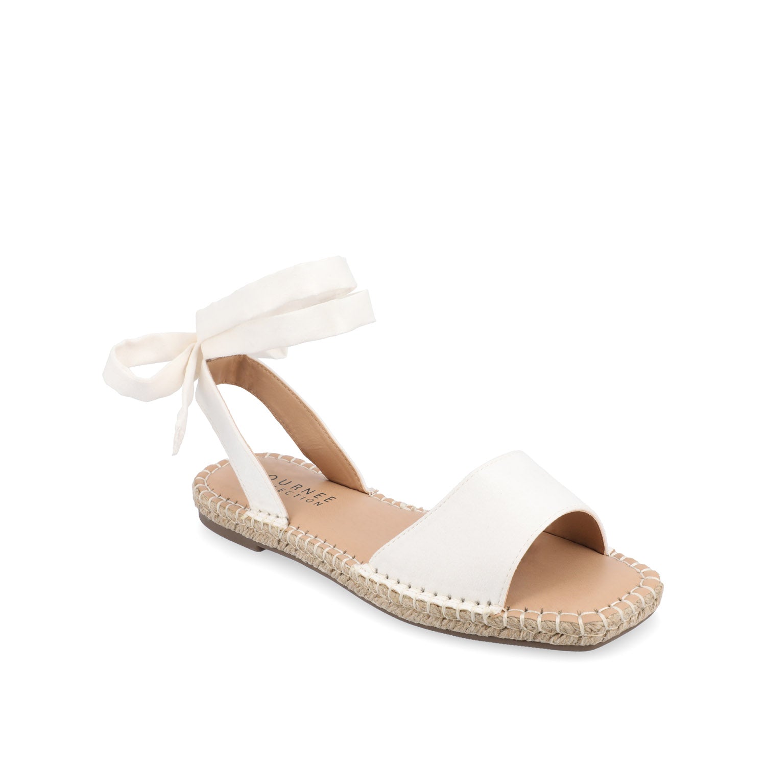 Journee EMELIE MULTI STRAP ESPADRILLE SANDALS - White