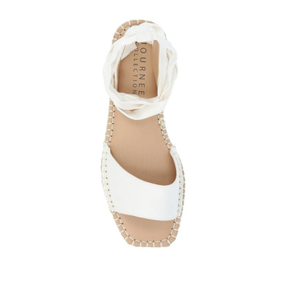 Journee EMELIE MULTI STRAP ESPADRILLE SANDALS - White