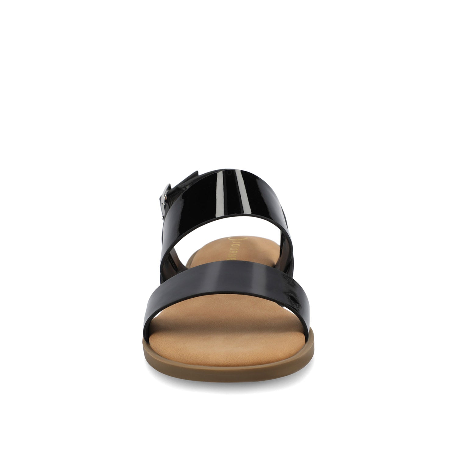 Journee LAVINE MULTI STRAP SANDALS NEW - Black Patent