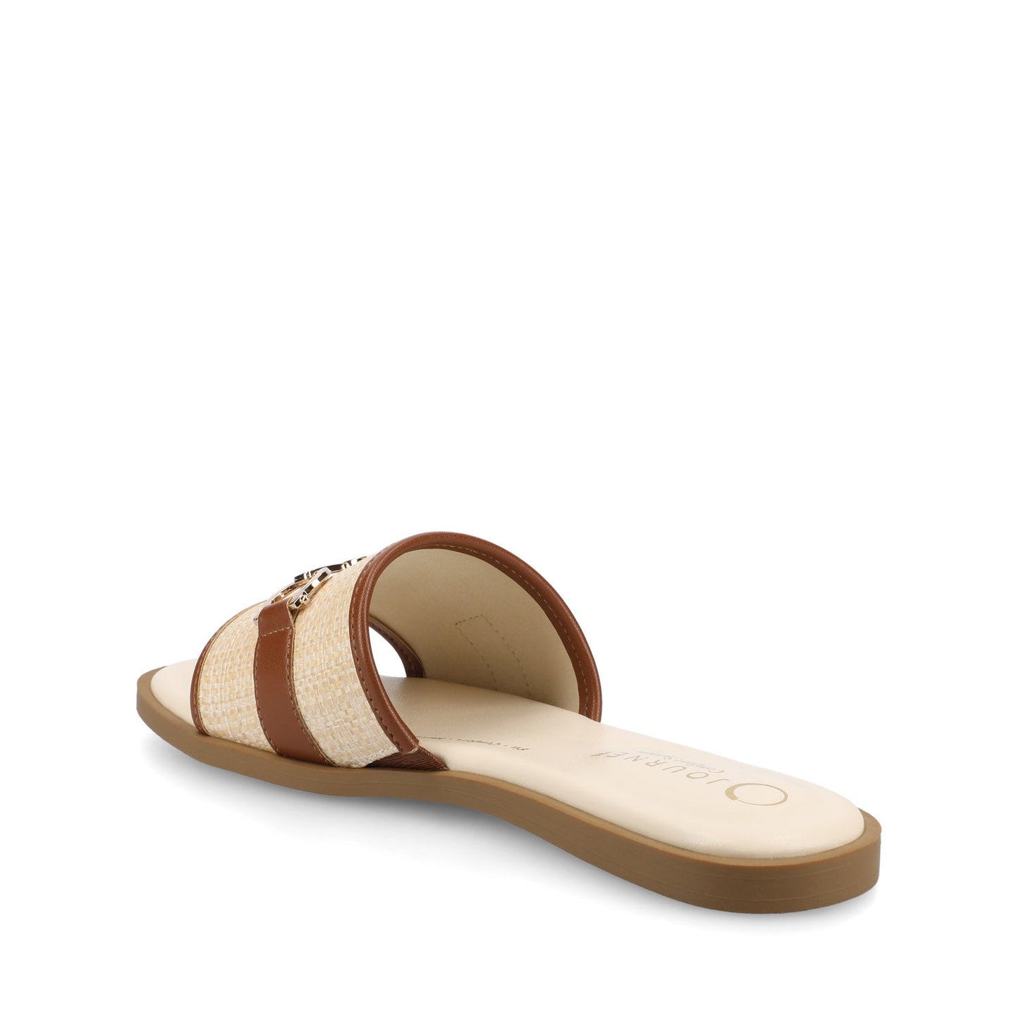Journee PRIYA SLIP ON SANDALS - Natural Cognac