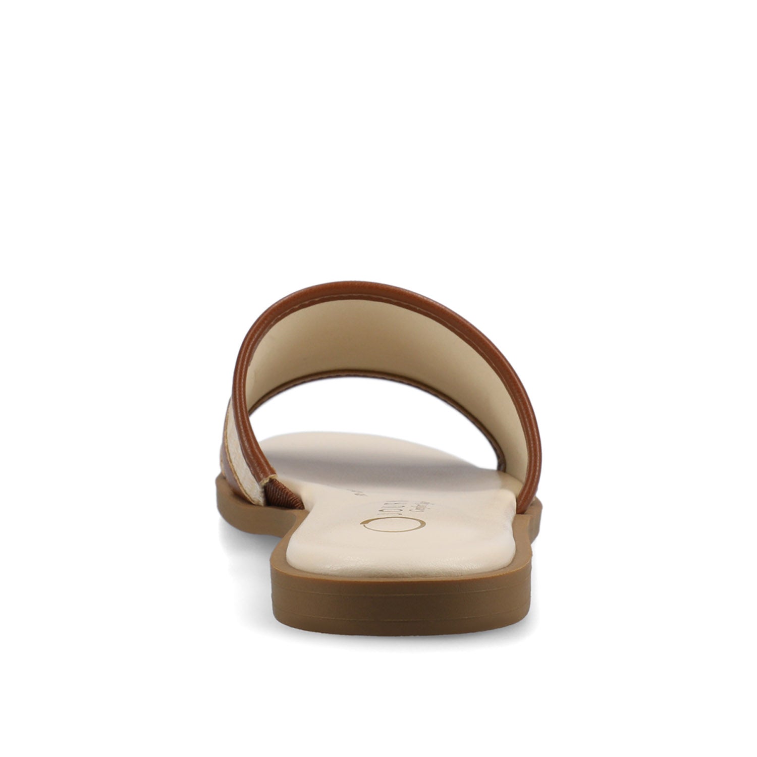 Journee PRIYA SLIP ON SANDALS - Natural Cognac