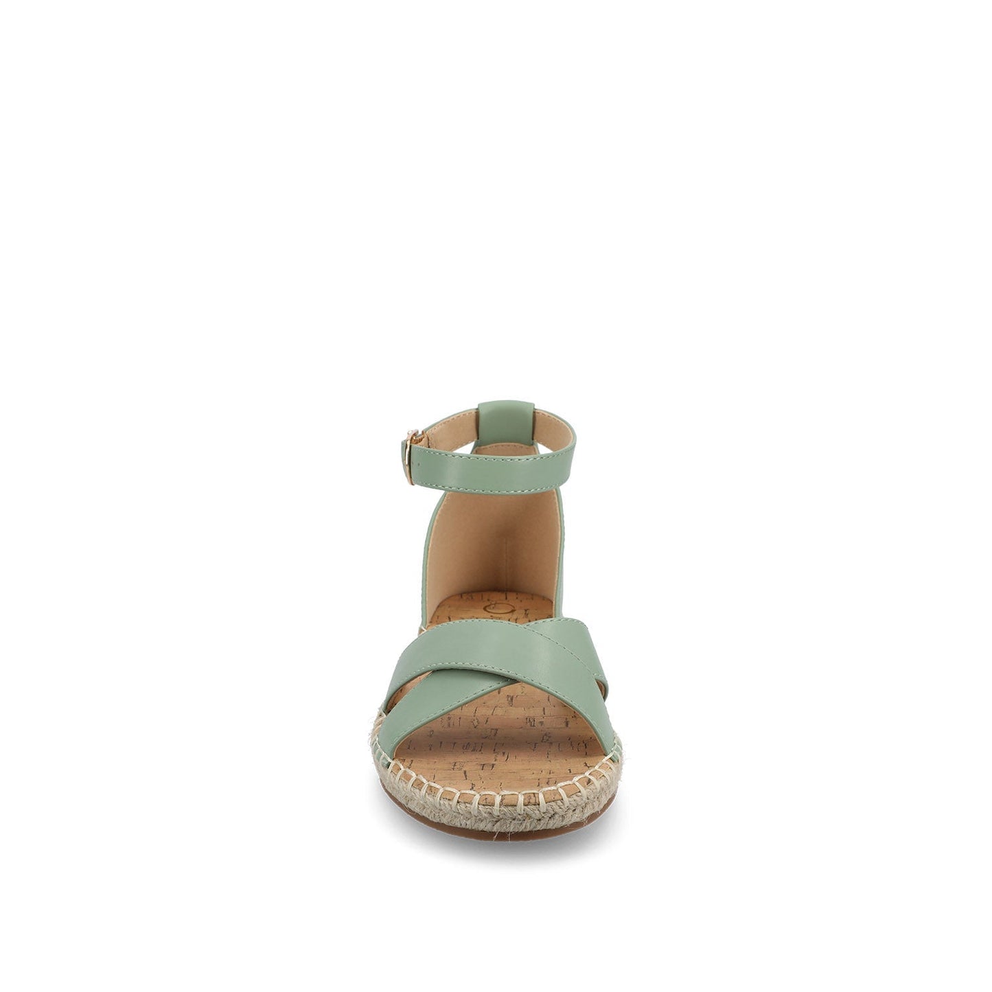 Journee LYDDIA ESPADRILLE SANDALS IN VEGAN LEATHER - Green