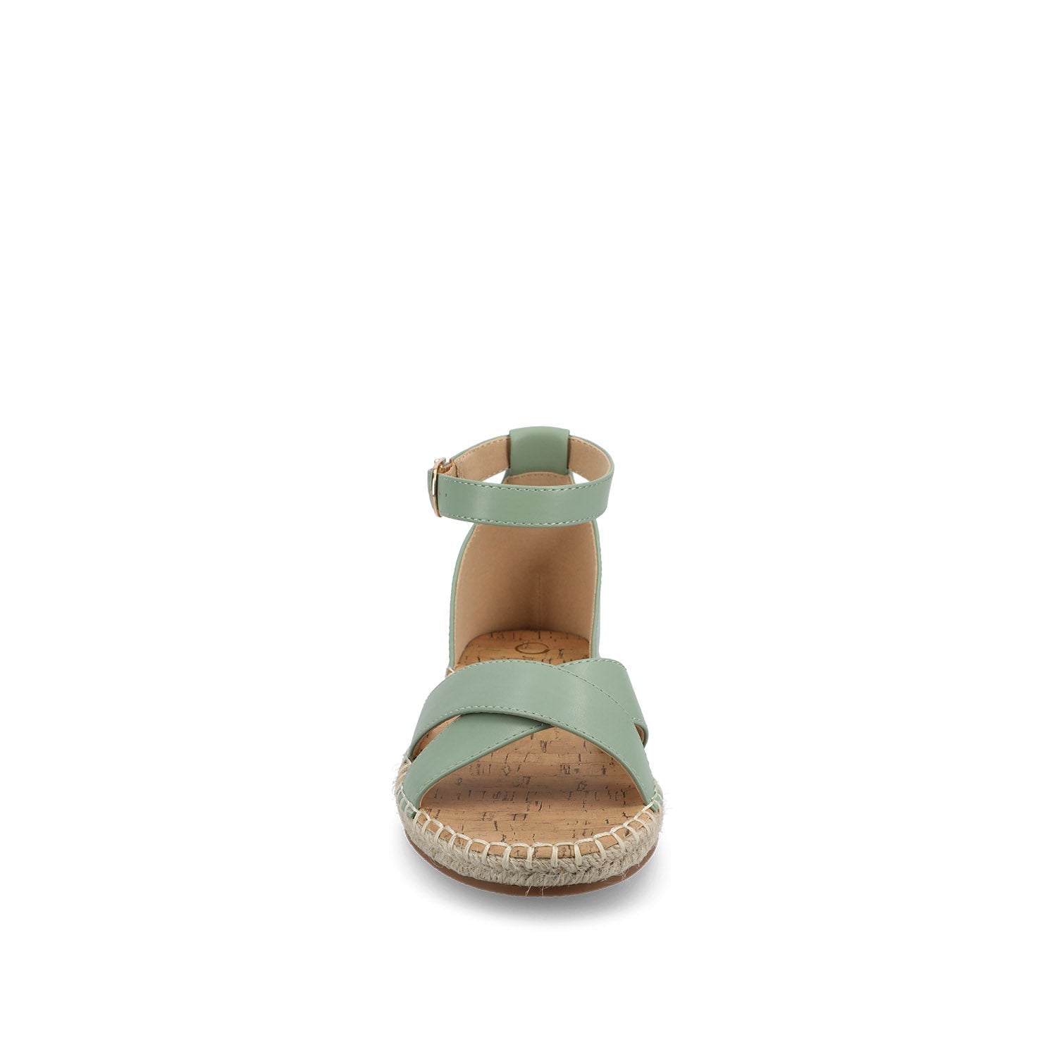 Journee LYDDIA ESPADRILLE SANDALS IN VEGAN LEATHER - Green