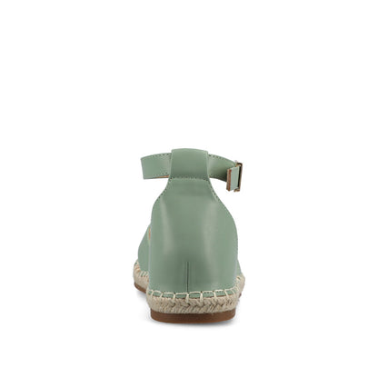Journee LYDDIA ESPADRILLE SANDALS IN VEGAN LEATHER - Green