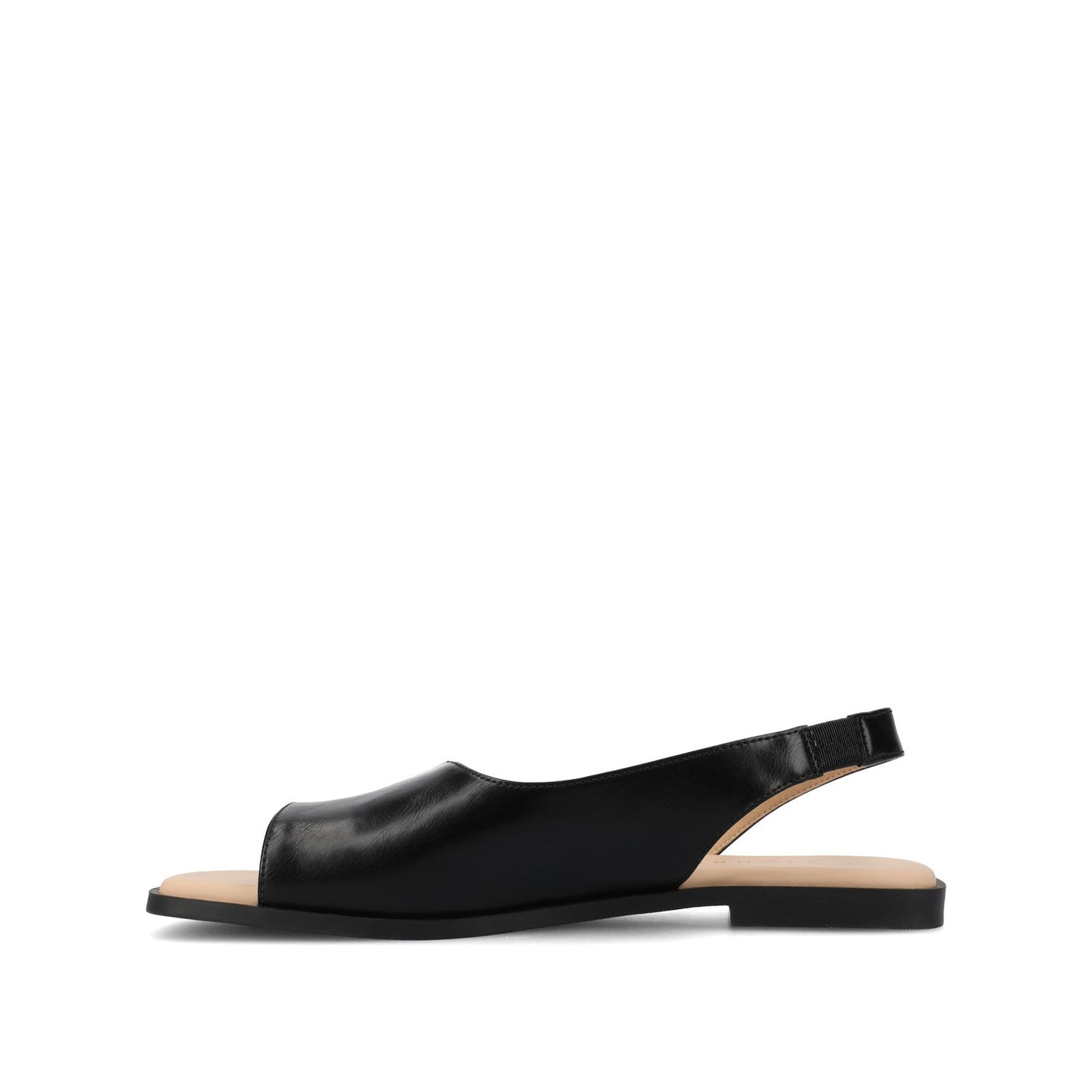 Journee BRINSLEY SANDALS IN VEGAN LEATHER - Black PU