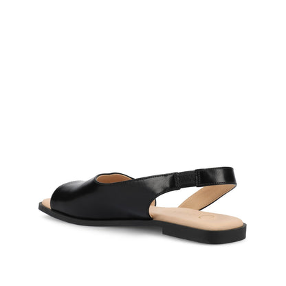 Journee BRINSLEY SANDALS IN VEGAN LEATHER - Black PU