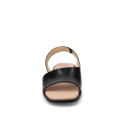 Journee BRINSLEY SANDALS IN VEGAN LEATHER - Black PU