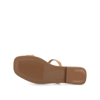 Journee BRISA MULTI STRAP SLIDE SANDALS - Cork