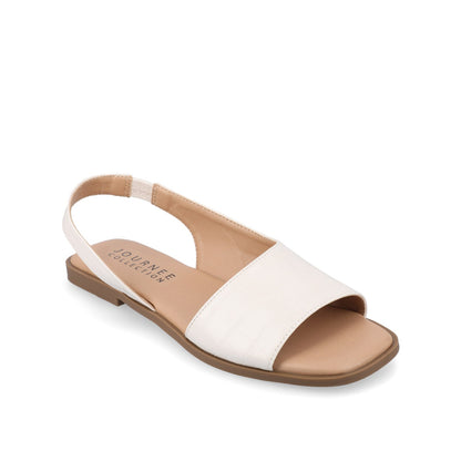 Journee BRINSLEY CUTOUT SANDALS IN CROCO - Bone Croco