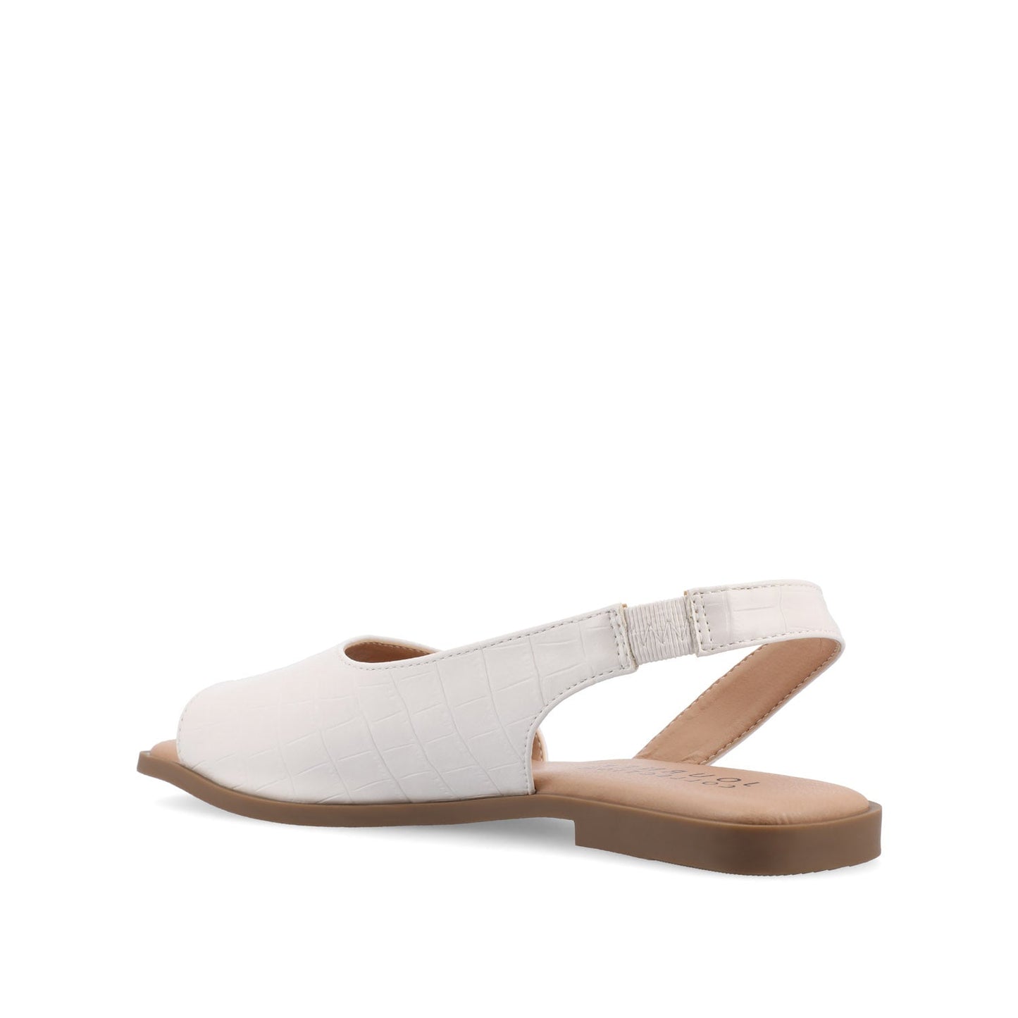 Journee BRINSLEY CUTOUT SANDALS IN CROCO - Bone Croco
