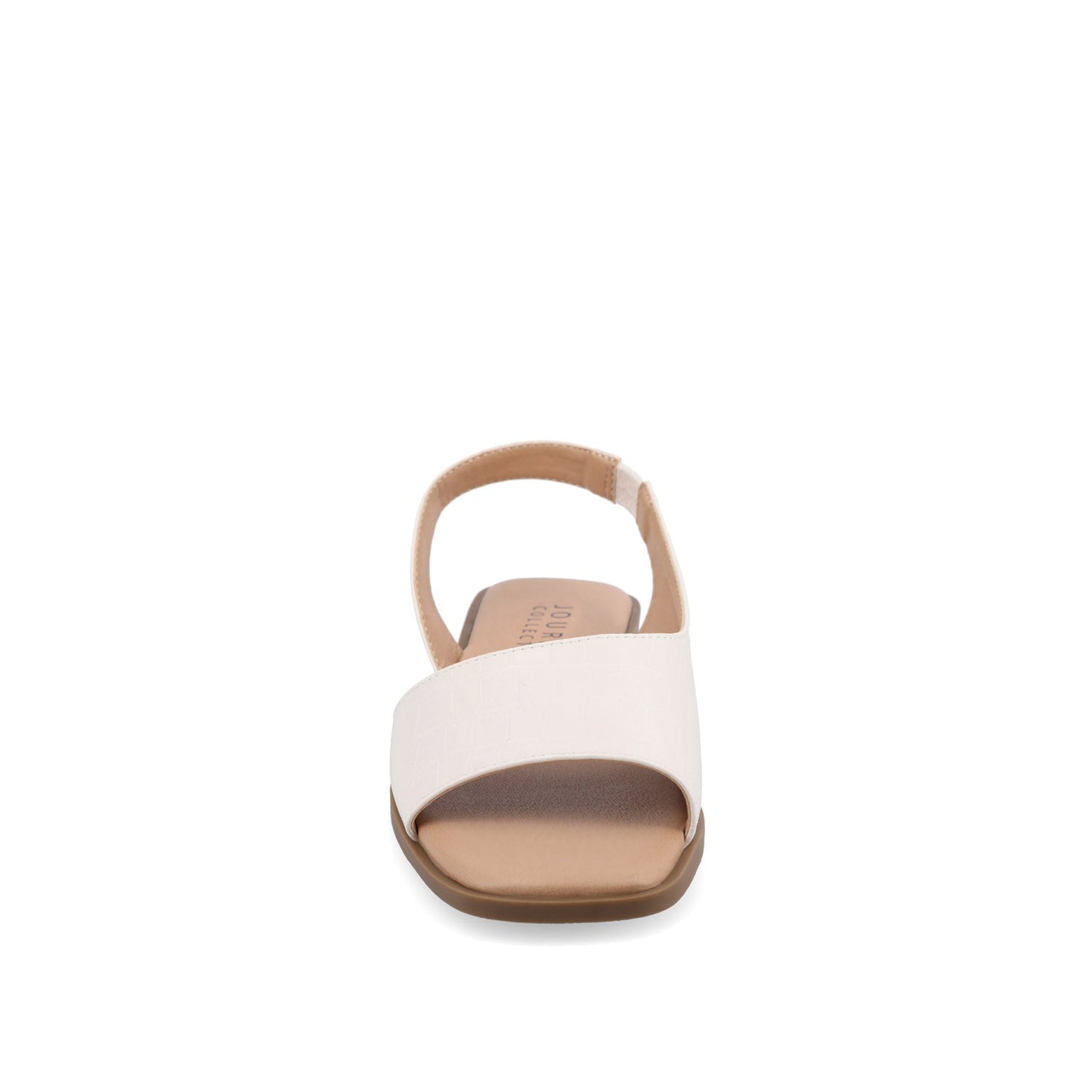 Journee BRINSLEY CUTOUT SANDALS IN CROCO - Bone Croco