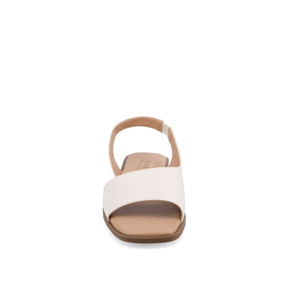 Journee BRINSLEY CUTOUT SANDALS IN CROCO - Bone Croco