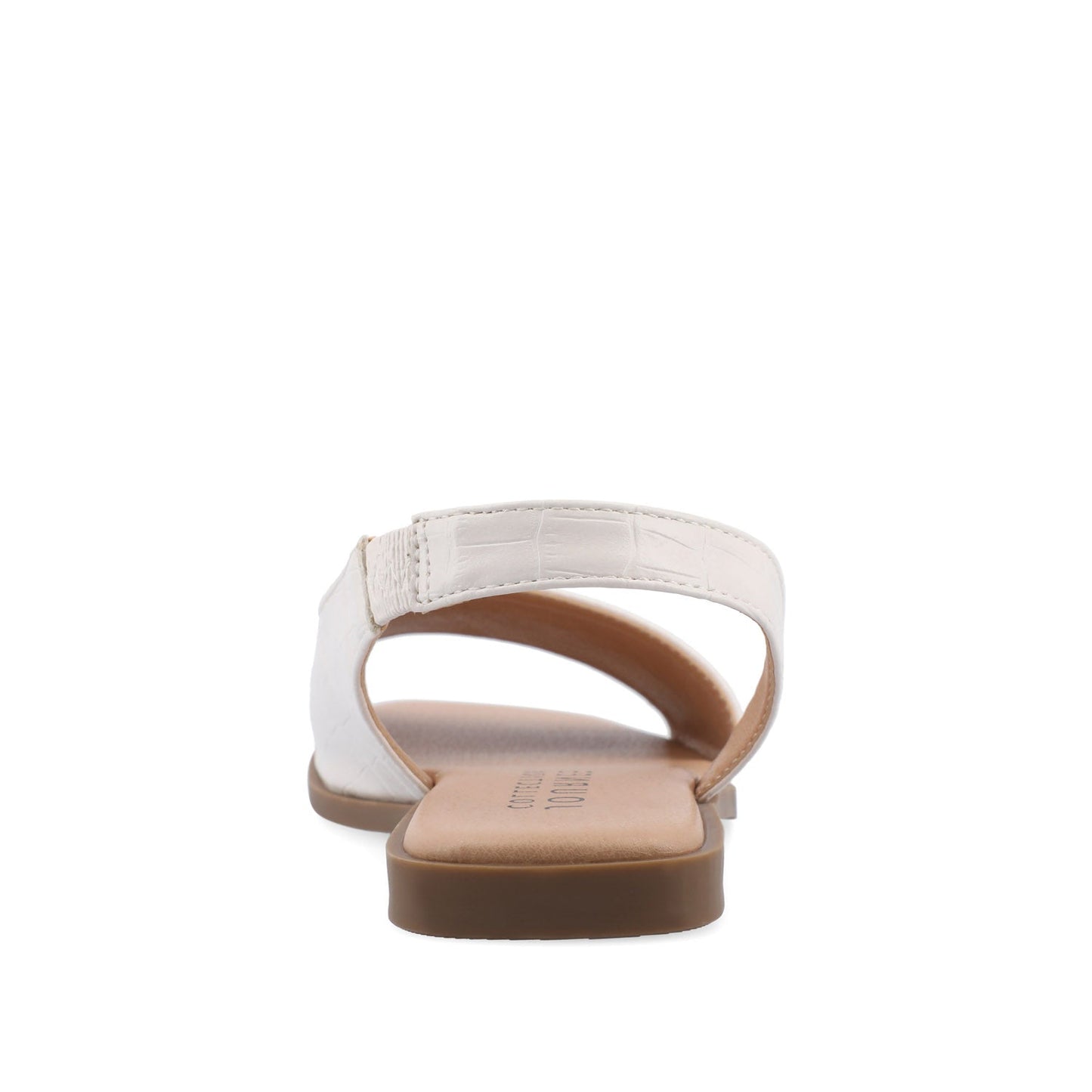 Journee BRINSLEY CUTOUT SANDALS IN CROCO - Bone Croco