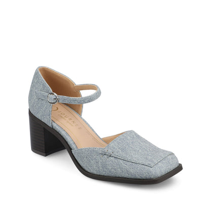 Journee EVANGELINE D'ORSAY HEELS IN VEGAN LEATHER - Denim