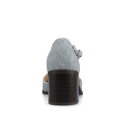Journee EVANGELINE D'ORSAY HEELS IN VEGAN LEATHER - Denim