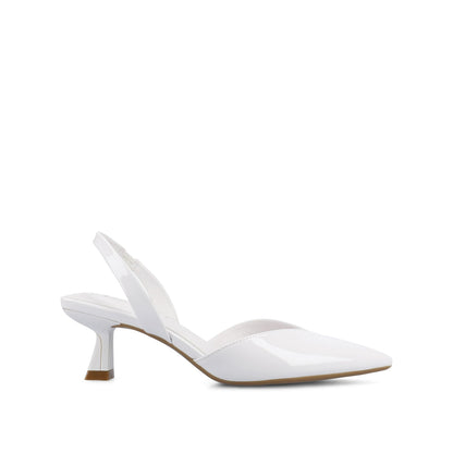Journee FALLON SLING BACK HEELS - White