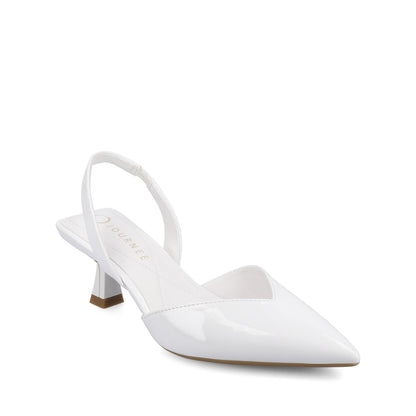 Journee FALLON SLING BACK HEELS - White