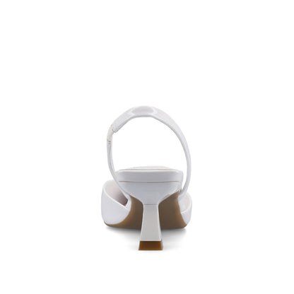 Journee FALLON SLING BACK HEELS - White