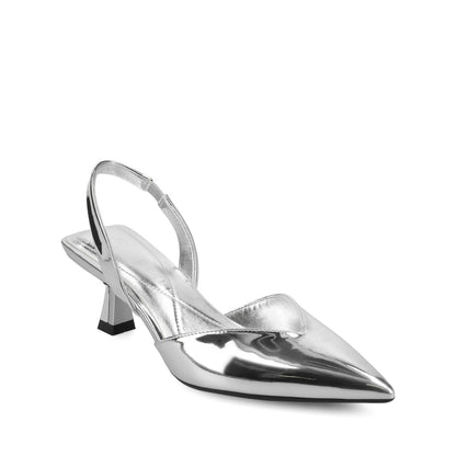 Journee FALLON SLING BACK HEELS - Silver