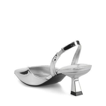 Journee FALLON SLING BACK HEELS - Silver