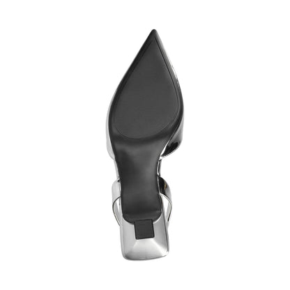 Journee FALLON SLING BACK HEELS - Silver