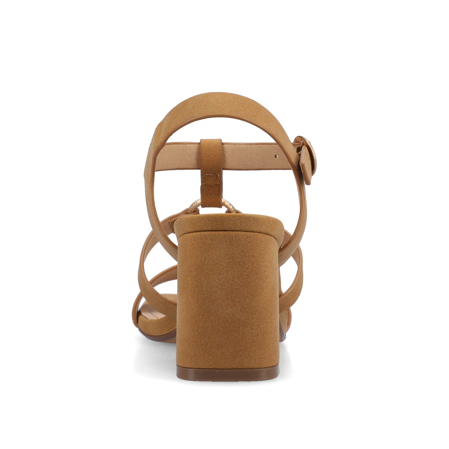 Journee MERISOL ANKLE STRAP HEELS - Brown