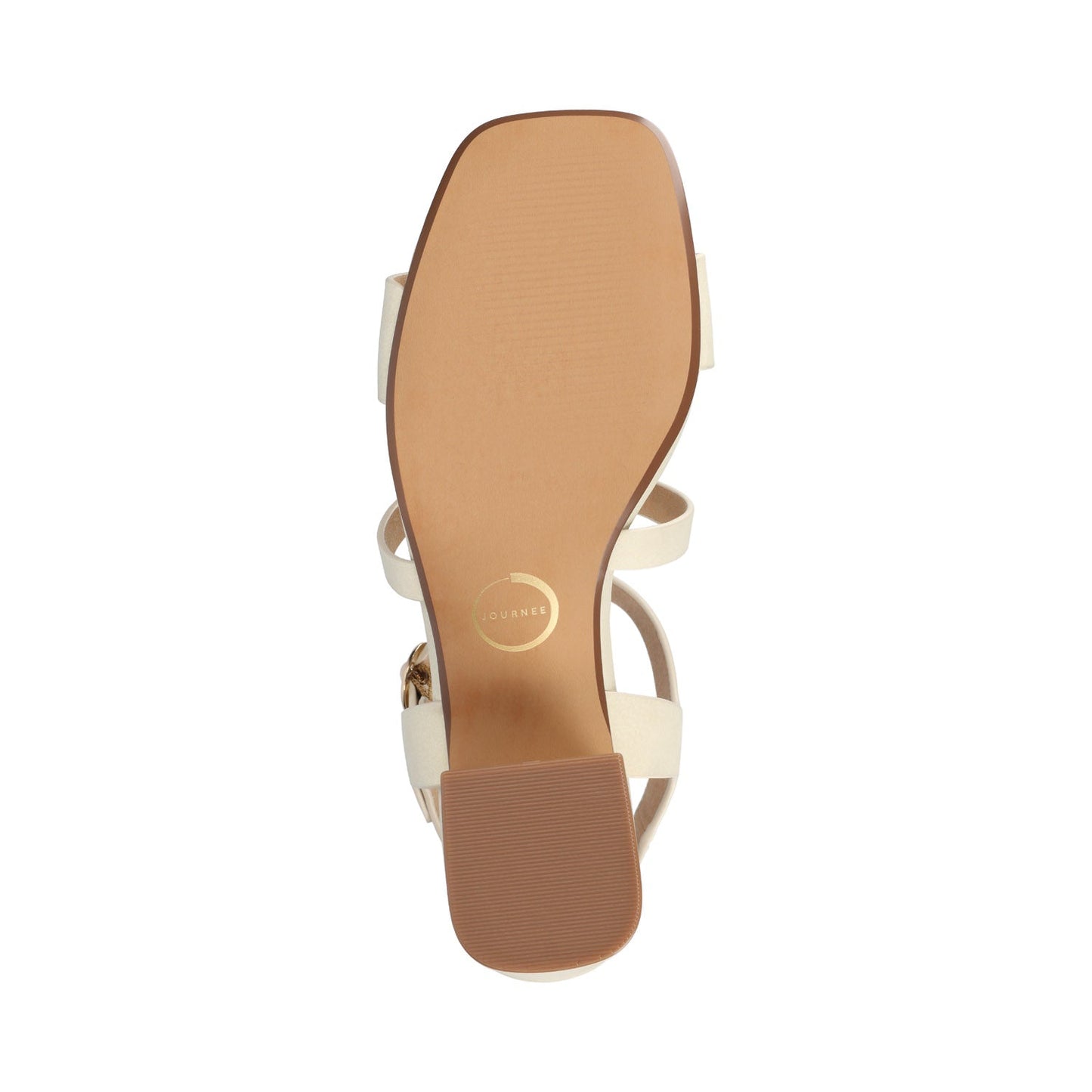 Journee MERISOL ANKLE STRAP HEELS - Bone