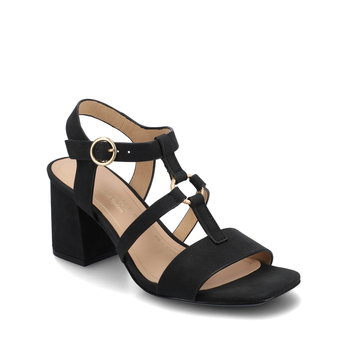 Journee MERISOL ANKLE STRAP HEELS - Black