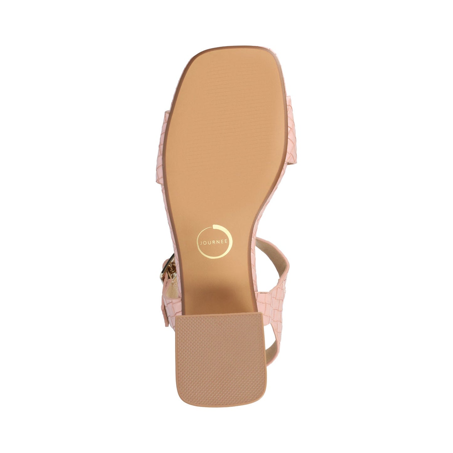 Journee SHAINA OPEN TOE HEELS - Pink Woven