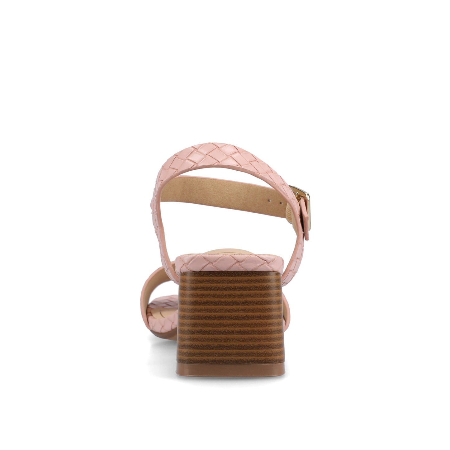 Journee SHAINA OPEN TOE HEELS - Pink Woven