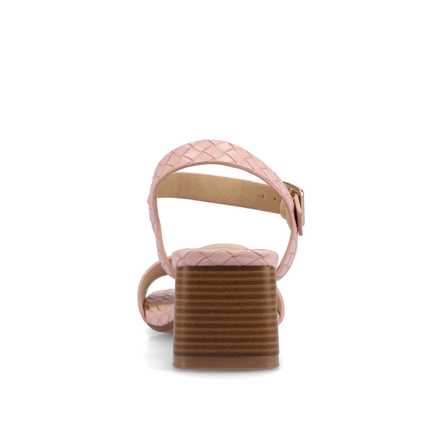 Journee SHAINA OPEN TOE HEELS - Pink Woven