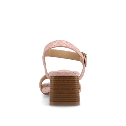 Journee SHAINA OPEN TOE HEELS - Pink Woven