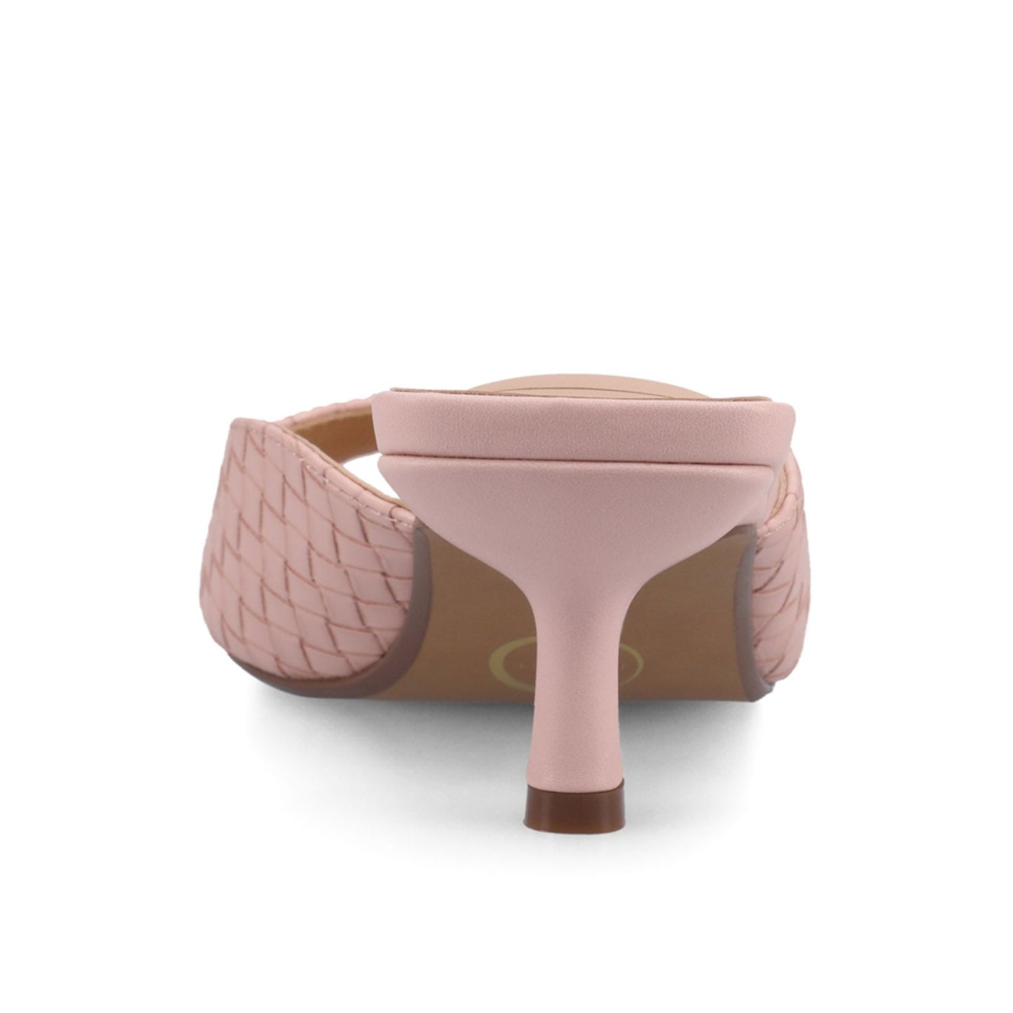Journee LARNA VEGAN LEATHER PEEP TOE KITTEN HEELS - Pink Woven