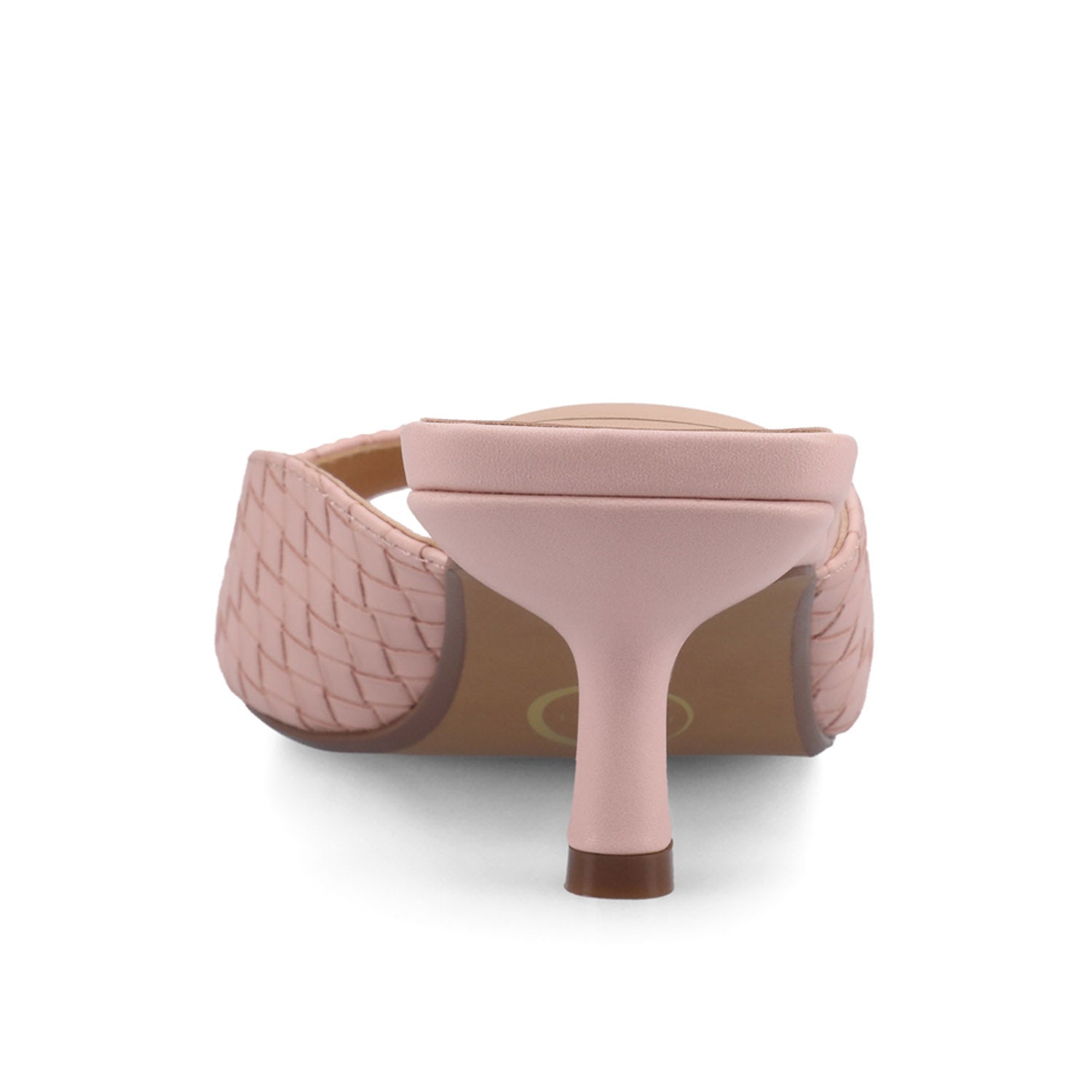 Journee LARNA VEGAN LEATHER PEEP TOE KITTEN HEELS - Pink Woven