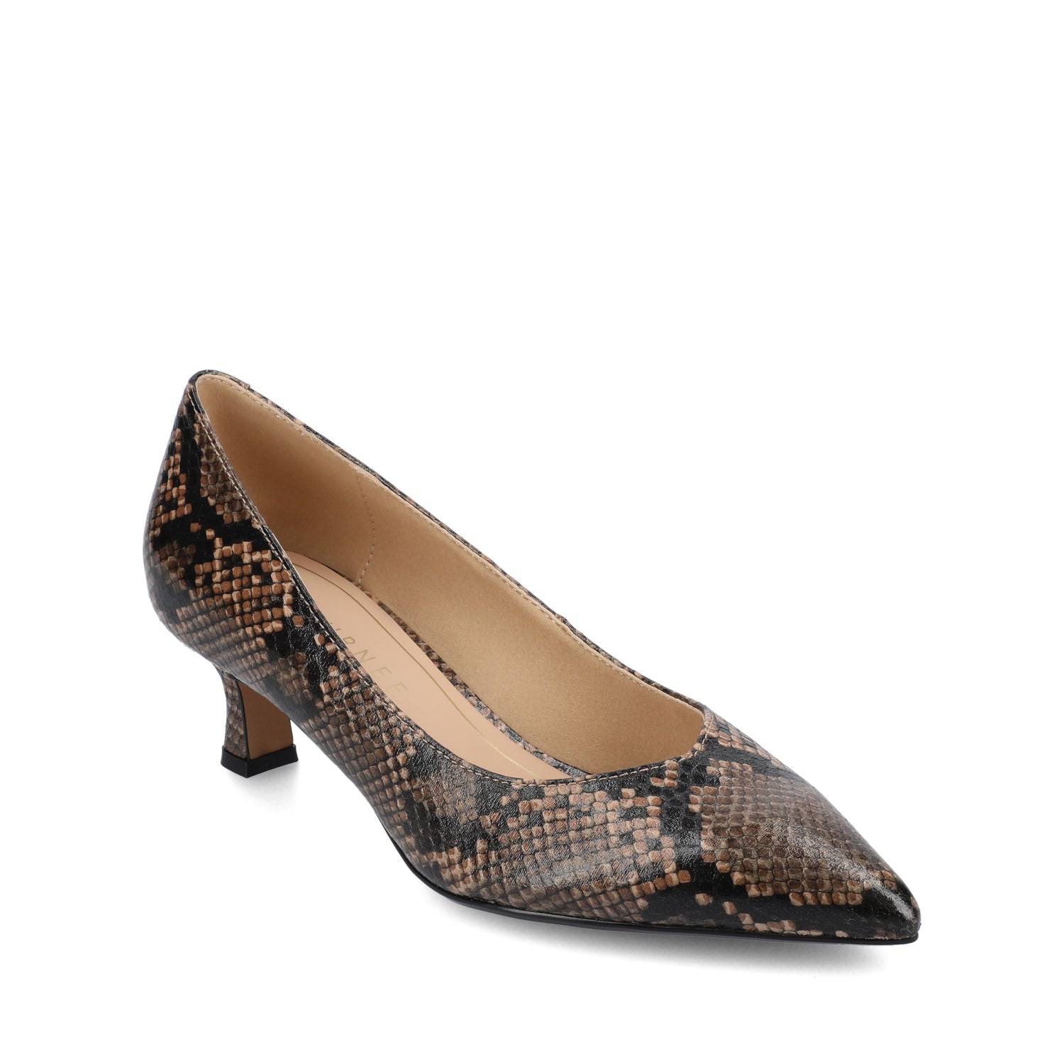 Journee PAMMIE STATEMENT KITTEN HEELS - Brown Snake