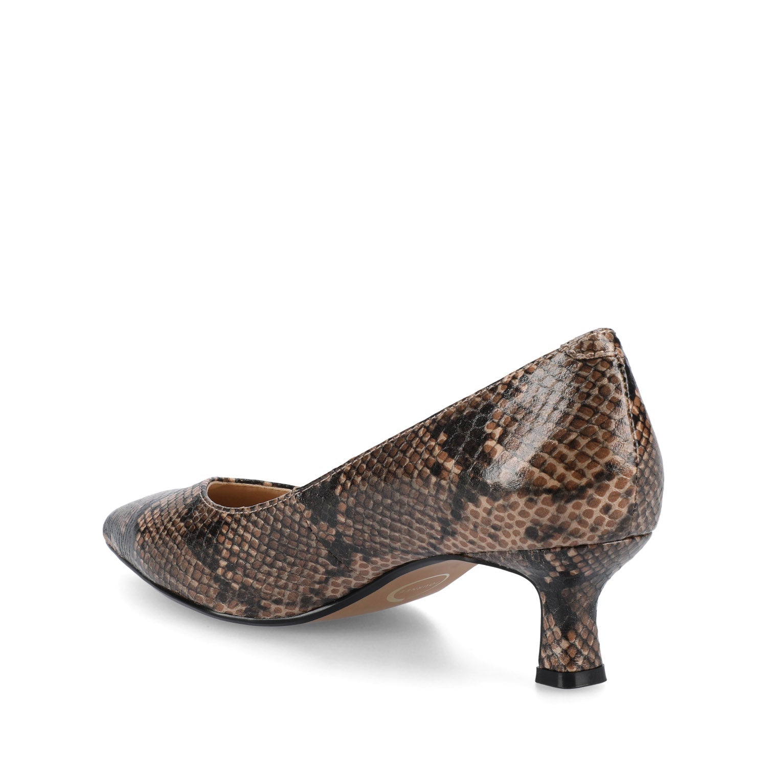 Journee PAMMIE STATEMENT KITTEN HEELS - Brown Snake