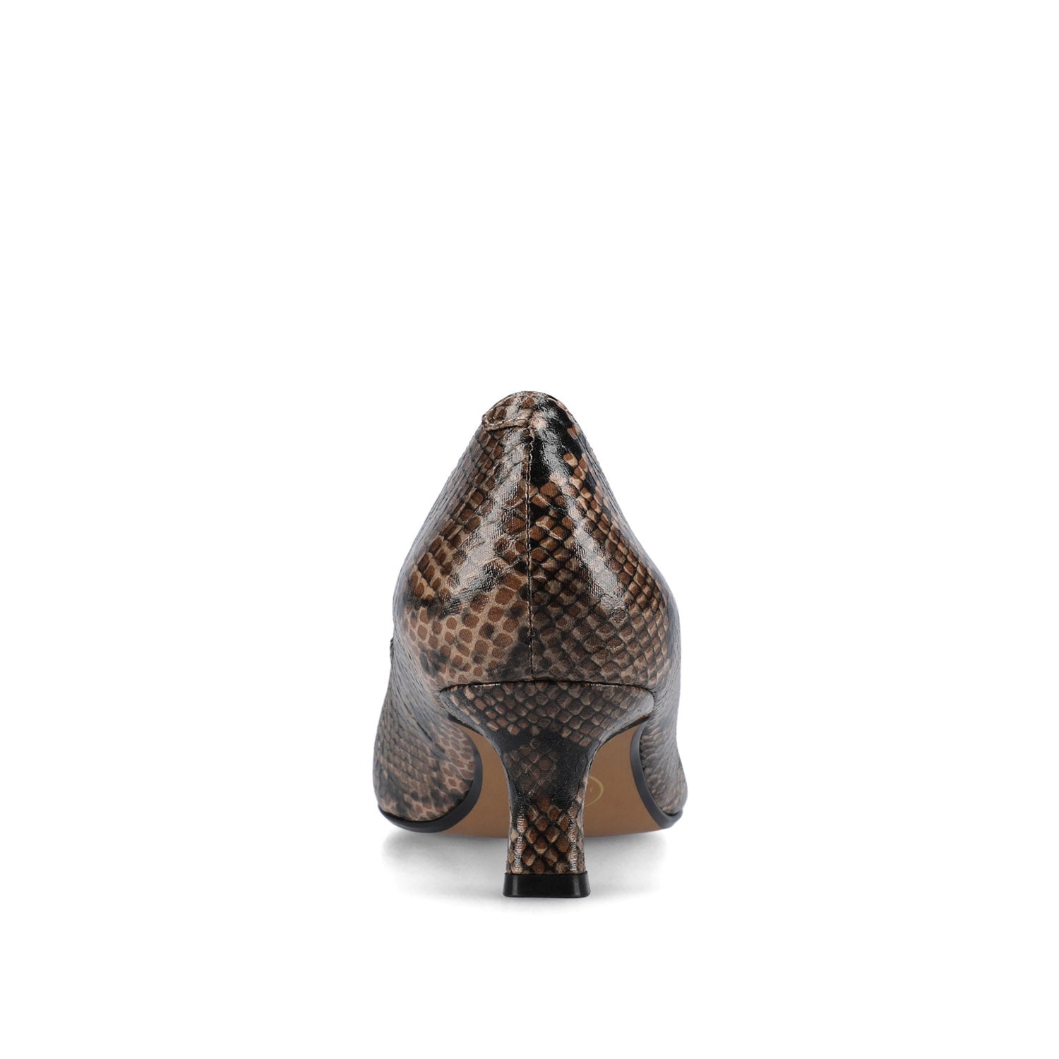 Journee PAMMIE STATEMENT KITTEN HEELS - Brown Snake