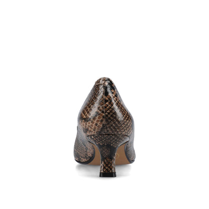 Journee PAMMIE STATEMENT KITTEN HEELS - Brown Snake