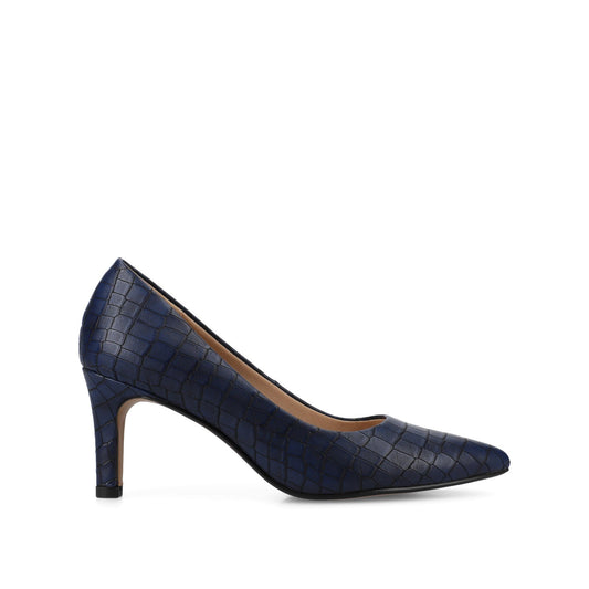 Journee SCYLEE STILETTO PUMP HEELS - Blue Croco