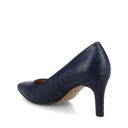 Journee SCYLEE STILETTO PUMP HEELS - Blue Croco