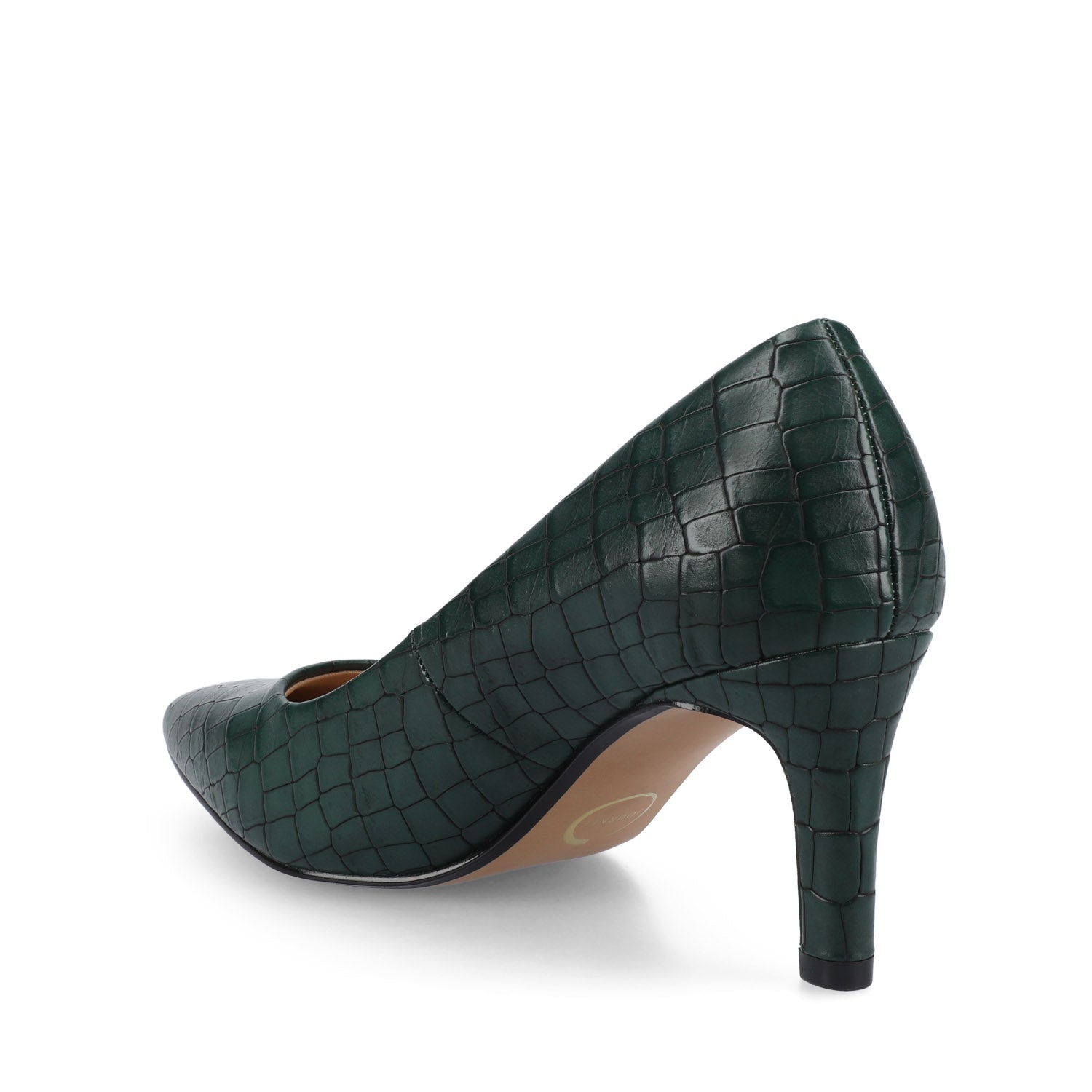 Journee SCYLEE STILETTO PUMP HEELS - Green Croco